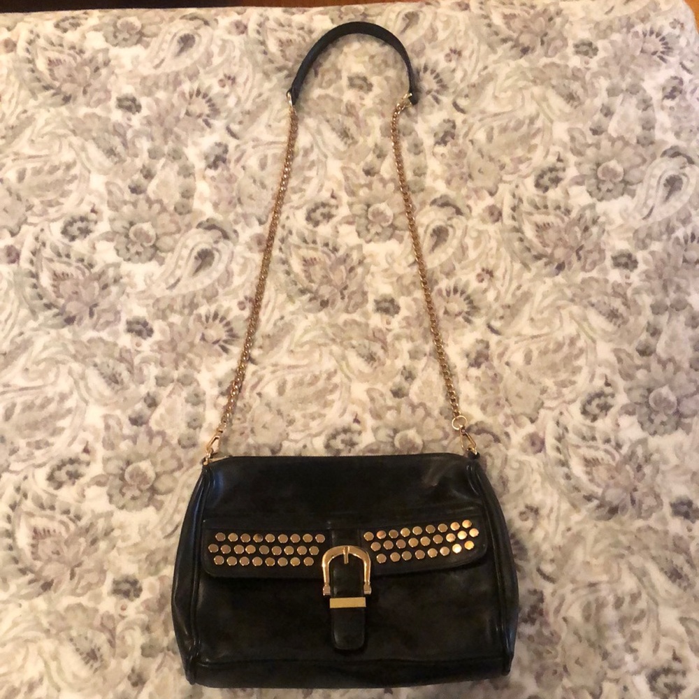 Black satchel bag